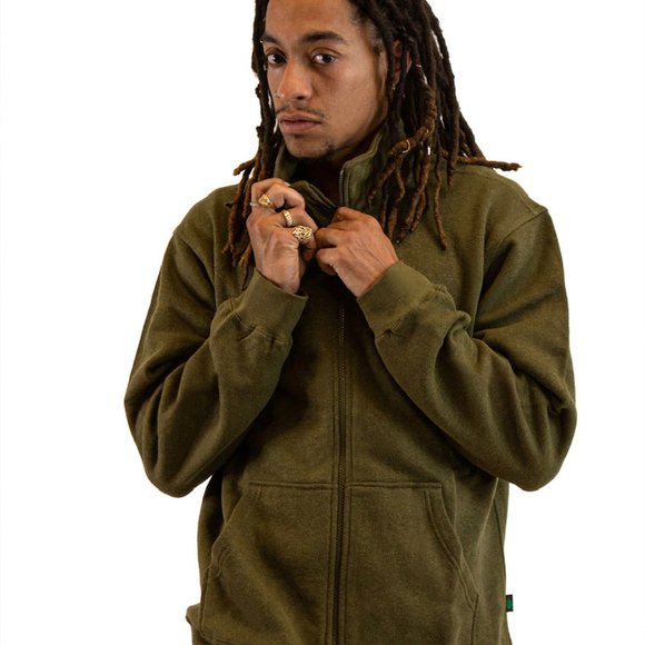 Men's Hemp Zip Fleece Jacket - Picture 10 of 13
